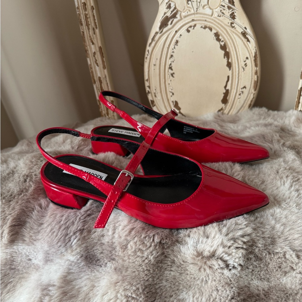 Steve Madden Red Slingback Heels